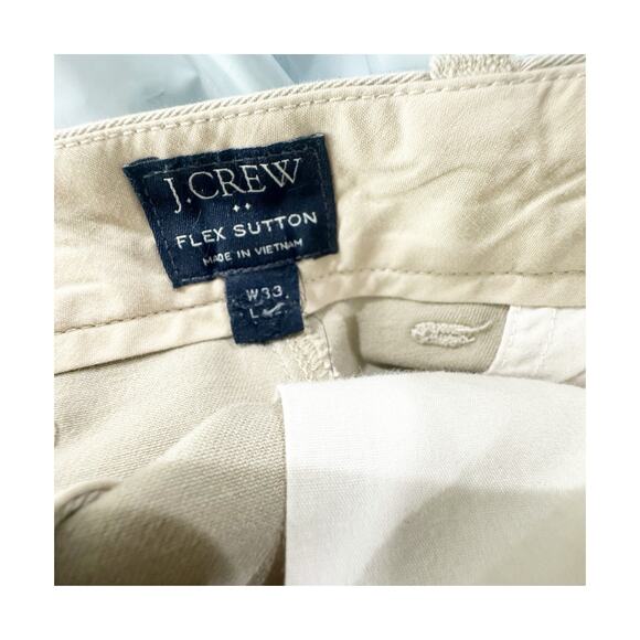 J. Crew Flex Sutton Straight Leg Chino Pant Cotton Khaki Size 33 /29 - Picture 9 of 9